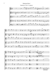 Partition complète (G et F clefs), Il Secondo libro delle Sinfonie et Gagliarde