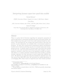 Interpreting dynamic space time panel data models