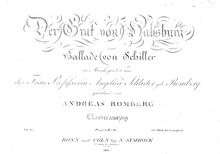 Partition complète, Der Graf von Habsburg, Ballade von Schiller