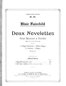 Partition de violon, Deux Novelettes, Fairchild, Blair