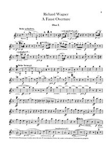 Partition hautbois 1, 2, Eine Faust-Ouvertüre, D minor, Wagner, Richard