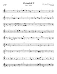 Partition viole de gambe aigue, Fantasia pour 3 violes de gambe par John Coperario