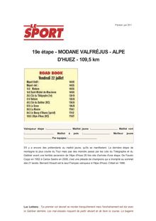 19e étape - MODANE VALFRÉJUS - ALPE D HUEZ - 109,5 km