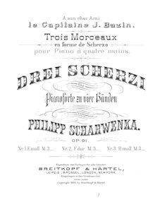 Partition No.3 en B minor, 3 Scherzi, Op.91, Scharwenka, Philipp