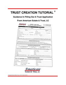 Trust Creation Tutorial