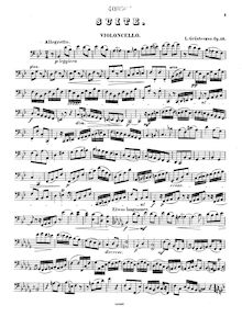 Partition violoncelle,  pour violon et violoncelle, B♭ Major, Grünberger, Ludwig