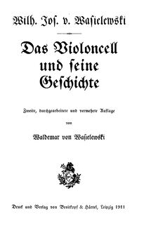 Partition Complete Book, Das Violoncell und seine Geschichte, The Violoncello and its History