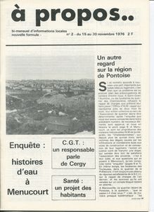 "A Propos.." NS n° 2, du 15 au 30 novembre 1976