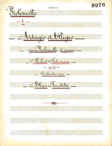 Partition violoncelle, Adagio et Allegro, Op.70, Adagio et allegro pour violoncelle (et piano), Op.10