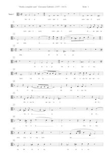Partition ténor 1 , partie [C3 clef], 3 Motets, Gabrieli, Giovanni