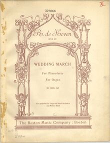 Partition couverture couleur, Wedding March, Op.405, A major, De Koven, Reginald