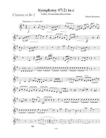 Partition clarinette 2 (B♭), Symphony No.7  Requiem , C minor, Rondeau, Michel par Michel Rondeau