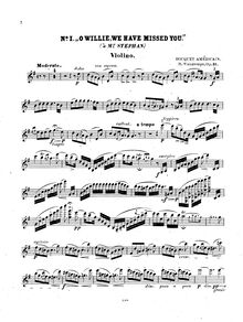 Partition de violon, Bouquet Américain, Vieuxtemps, Henri