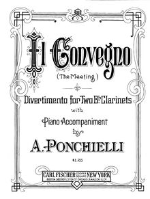 Partition clarinette 1 (en B♭), Il Convegno, Il Convegno (The Meeting), Divertimento for Two Clarinets with Piano Accompaniment
