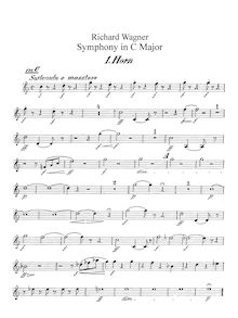Partition cor 1, 2, 3, 4 (en C, E, F), Symphony en C, WWV 29, C Major