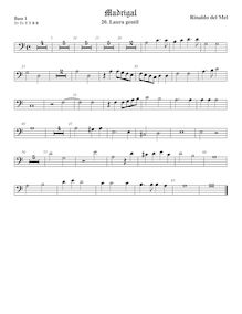Partition viole de basse 1, Madrigali di Rinaldo del Melle, gentilhumo fiamengo, a sei voci : Novamente composti & dati im luce