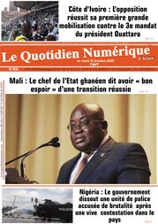 Quotidien Numérique D’Afrique N°1510 - Du Jeudi 07 Octobre 2020