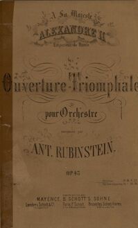 Partition Color Covers, Triumphal Overture, Ouverture-Triomphale, pour orchestre