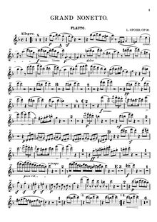 Partition flûte, Nonet, Op.31, Grand Nonetto, F Major, Spohr, Louis