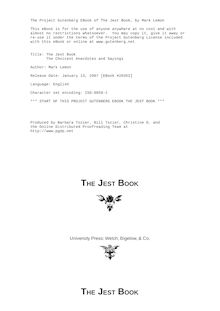 The Jest Book - The Choicest Anecdotes and Sayings