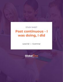 Past continuous - I was doing, I did