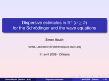 Dispersive estimates in Rn n for the Schrodinger and the wave equations