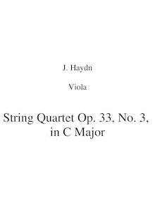 Partition viole de gambe (page turn), corde quatuors, Op.33, Haydn, Joseph