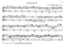 Partition complète, Passamezzo, 1 Keyboard, Dalla Gostena, Giovanni Battista