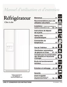 Notice Réfrigérateur Frigidaire  FRS23F5AB3