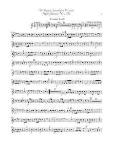 Partition trompette 1 (C), 1 (B♭), 2 (C), 2 (B♭), Symphony No.36