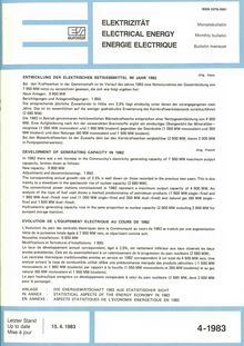 ELECTRICAL ENERGY. Monthly bulletin 4-1983