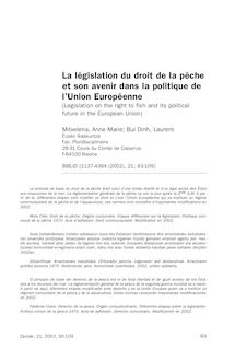 artikulua irakurri - La législation du droit de la pêche et son ...