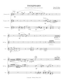Partition complète, Tsukimaro: Music pour clarinette, trompette, et Vibraphone