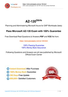 The Most Valid AZ-120 Exam Questions and Answers At Passapply.com