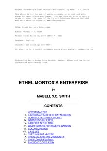 Ethel Morton s Enterprise