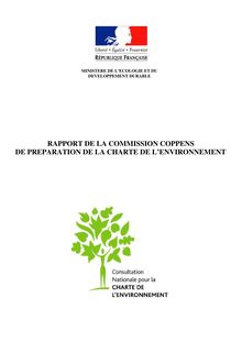 Rapport de la Commission Coppens de préparation de la Charte de l environnement