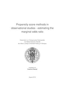 Propensity score methods in observational studies [Elektronische Ressource] : estimating the marginal odds ratio / vorgelegt von Susanne Stampf