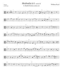 Partition ténor viole de gambe, alto clef, Gradualia II, Gradualia: seu cantionum sacrarum, liber secundus par William Byrd