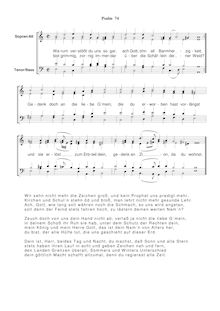 Partition Ps.74: Warum verstößt du uns so gar, SWV 171, Becker Psalter, Op.5