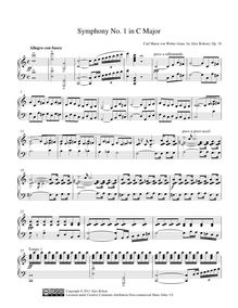 Partition complète, Symphony No.1, C major, Weber, Carl Maria von