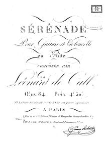 Partition guitare, Sérénade, Op.84, Call, Leonhard von