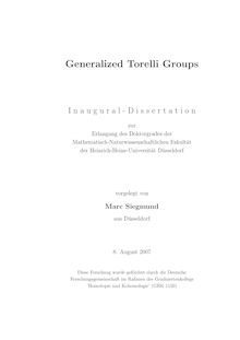 Generalized Torelli groups [Elektronische Ressource] / vorgelegt von Marc Siegmund
