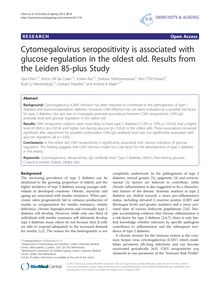 Cytomegalovirus seropositivity is associated with glucose regulation in the oldest old. Results from the Leiden 85-plus Study