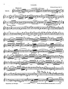 Partition de violon, Piano Trio, Op.13, E♭ Major, Geyer, Flodoard