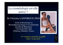 Christine LAFFORGUE - La cosmétologie est-elle active ? La ...
