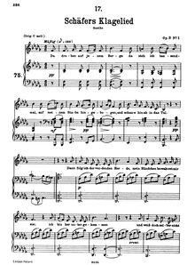 Partition complète (low voix), Schäfers Klagelied, D.121 (Op.3 No.1)