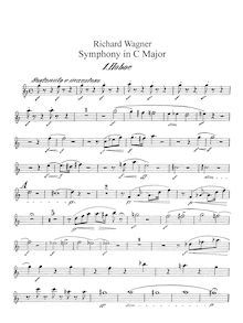 Partition hautbois 1, 2, Symphony en C, WWV 29, C Major, Wagner, Richard