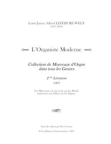 Partition , Élévation ou Communion, L Organiste Moderne, Lefébure-Wély, Louis James Alfred