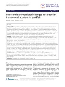 Fear conditioning-related changes in cerebellar Purkinje cell activities in goldfish