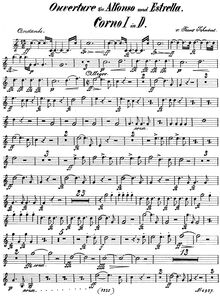 Partition cor 1, 2 (D), Alfonso und Estrella, Schubert, Franz